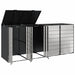 Depozitare pentru 3 pubele Wheelie 340 x 77.5 x 115.5 cm Oțel - WALTI WALTI