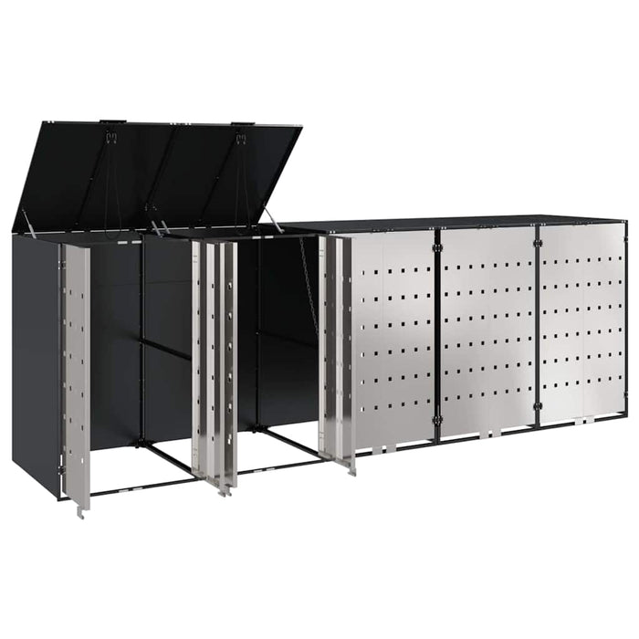 Depozitare pentru 3 pubele Wheelie 340 x 77.5 x 115.5 cm Oțel - WALTI WALTI