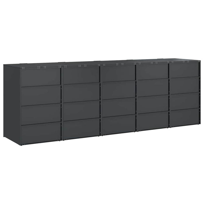 Depozitare pentru 3 pubele Wheelie 340 x 77.5 x 115.5 cm Oțel - WALTI WALTI