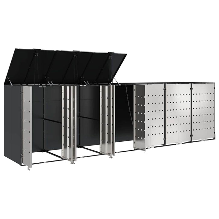 Depozitare pentru 3 pubele Wheelie 340 x 77.5 x 115.5 cm Oțel - WALTI WALTI