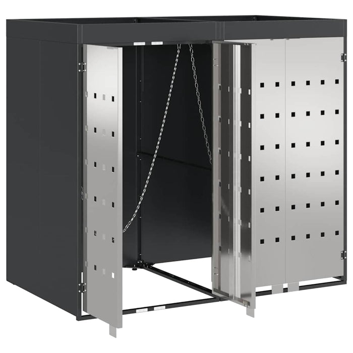 Depozitare pentru 3 pubele Wheelie 340 x 77.5 x 115.5 cm Oțel - WALTI WALTI