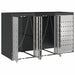 Depozitare pentru 3 pubele Wheelie 340 x 77.5 x 115.5 cm Oțel - WALTI WALTI