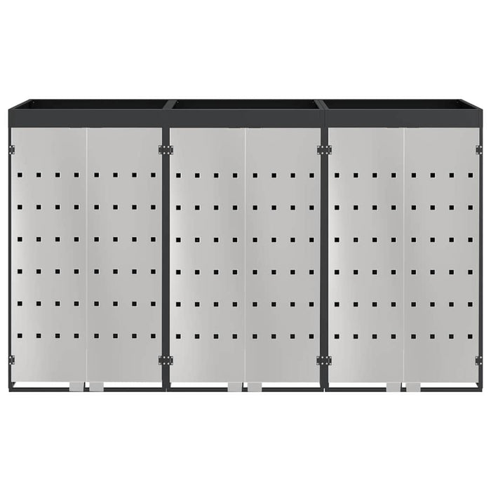 Depozitare pentru 3 pubele Wheelie 340 x 77.5 x 115.5 cm Oțel - WALTI WALTI