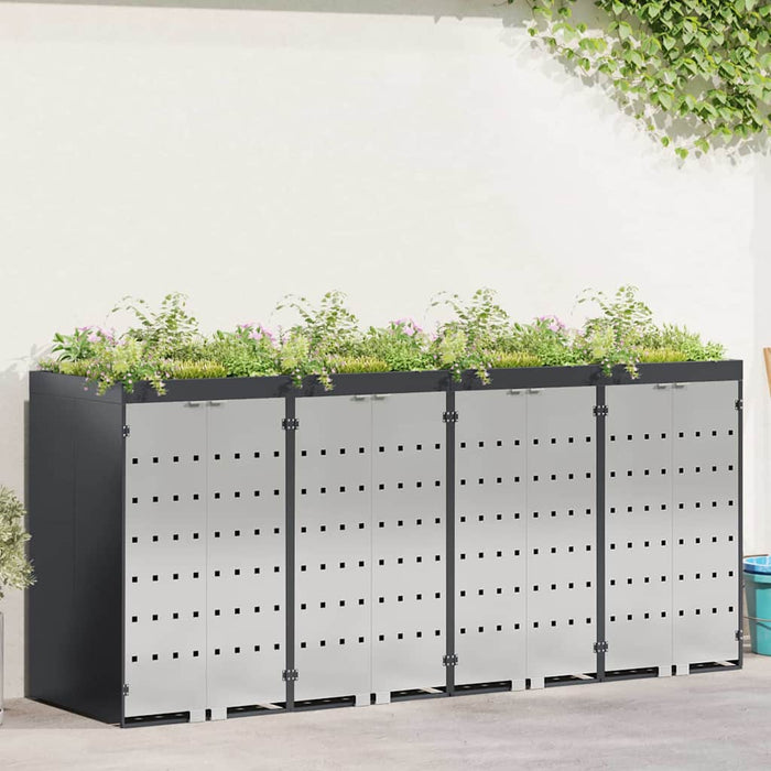 Depozitare pentru 3 pubele Wheelie 340 x 77.5 x 115.5 cm Oțel - WALTI WALTI