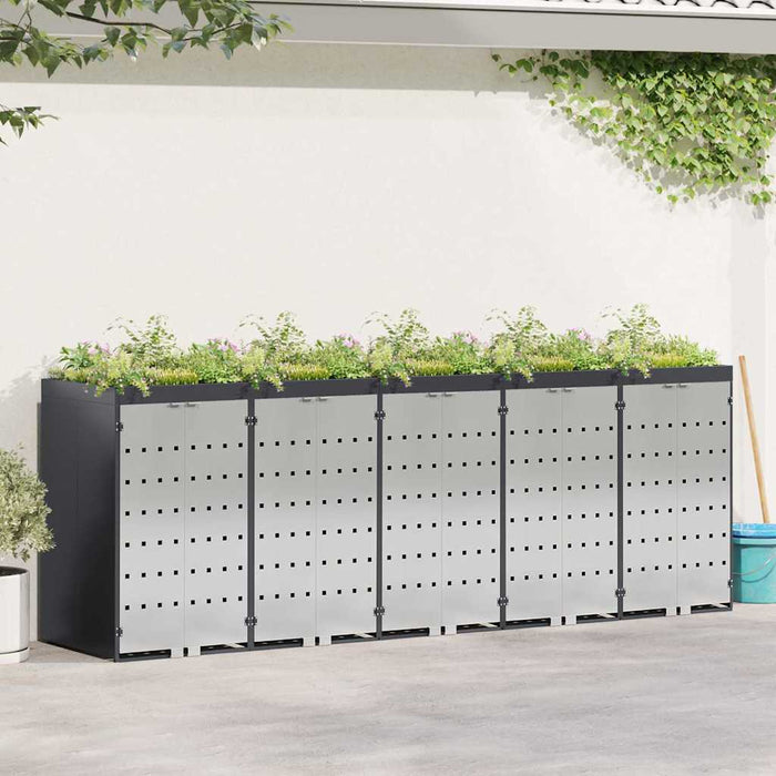 Depozitare pentru 3 pubele Wheelie 340 x 77.5 x 115.5 cm Oțel - WALTI WALTI
