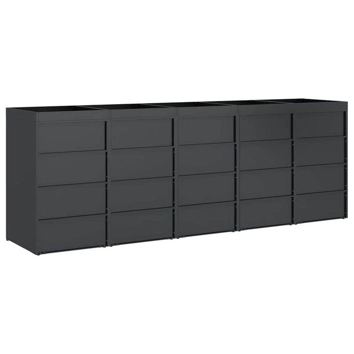 Depozitare pentru 3 pubele Wheelie 340 x 77.5 x 115.5 cm Oțel - WALTI WALTI