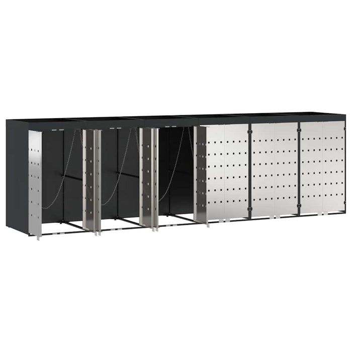 Depozitare pentru 3 pubele Wheelie 340 x 77.5 x 115.5 cm Oțel - WALTI WALTI