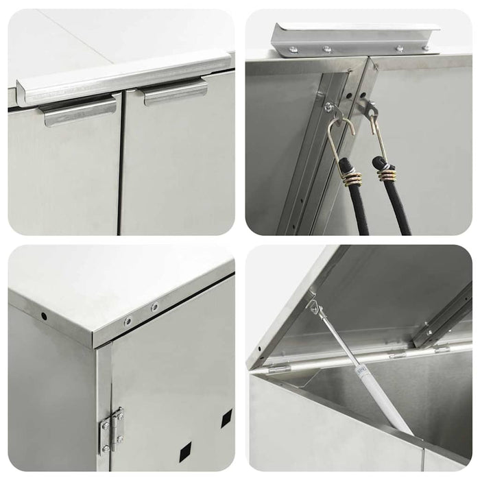 Depozitare pentru 3 pubele Wheelie 340 x 77.5 x 115.5 cm - WALTI WALTI