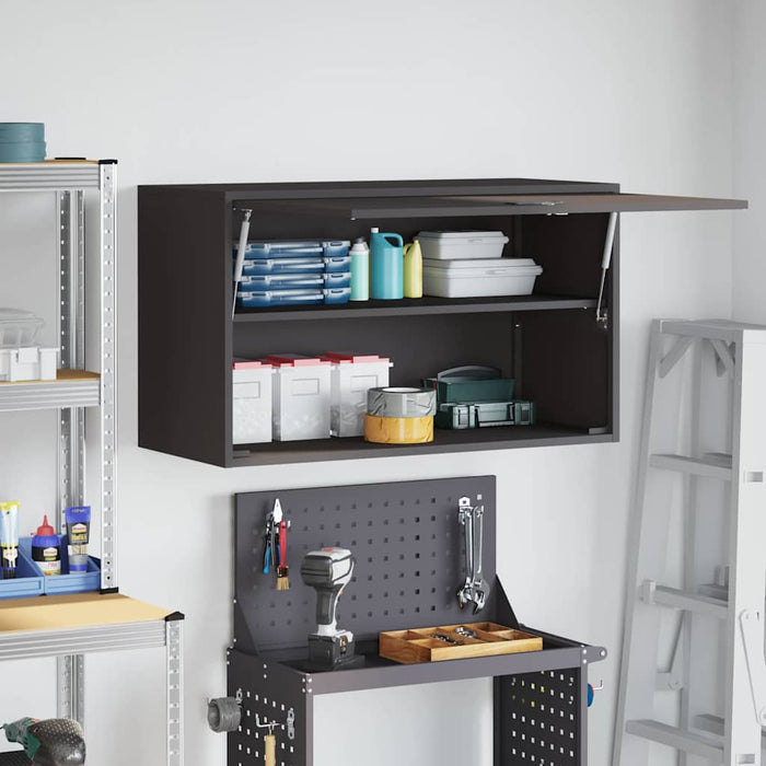 Dulap de perete pentru garaj Negru 90 x 40 x 53 cm - WALTI WALTI
