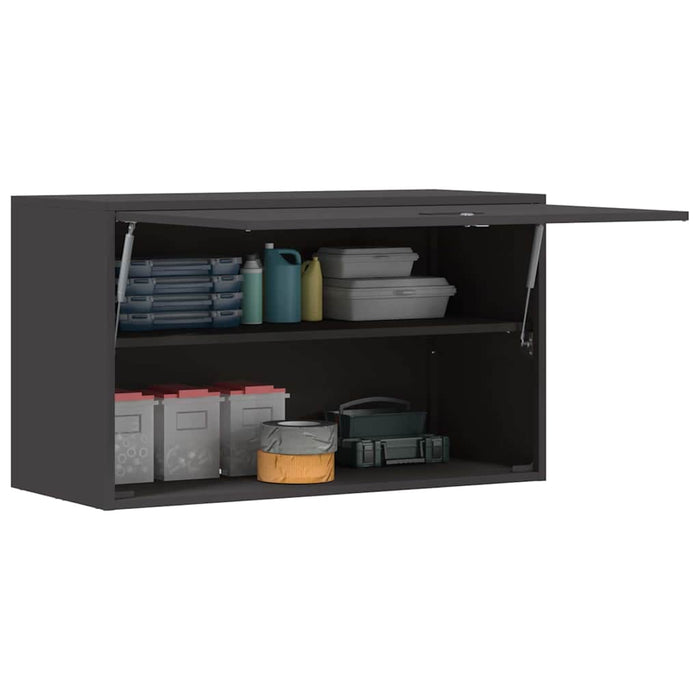 Dulap de perete pentru garaj Negru 90 x 40 x 53 cm - WALTI WALTI