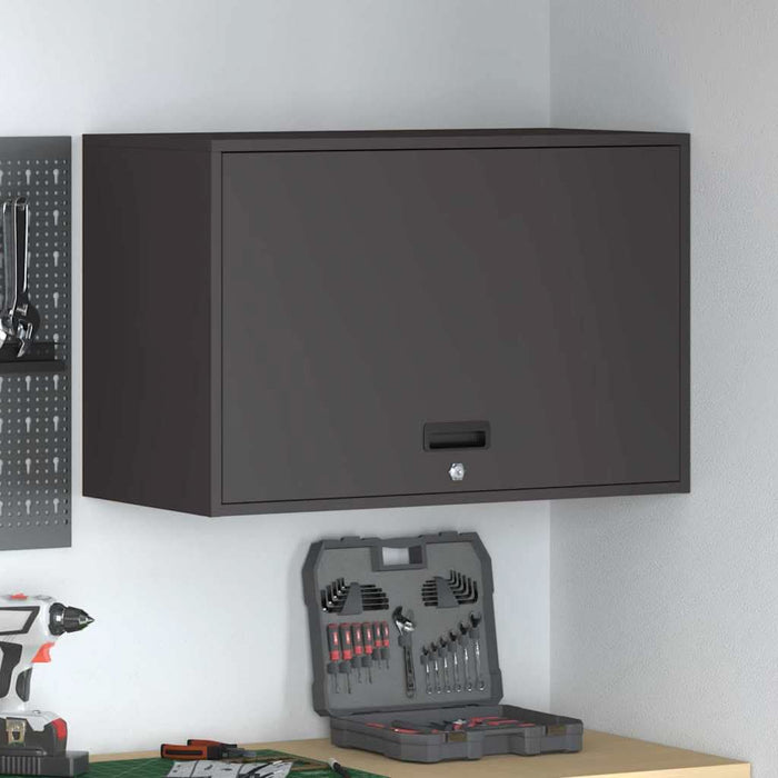 Dulap de perete pentru garaj Negru 80 x 40 x 53 cm - WALTI WALTI