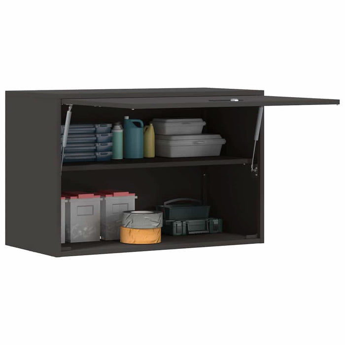 Dulap de perete pentru garaj Negru 80 x 40 x 53 cm - WALTI WALTI