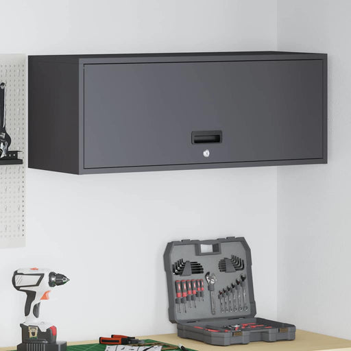 Dulap de perete pentru garaj Negru 90 x 33 x 35 cm - WALTI WALTI