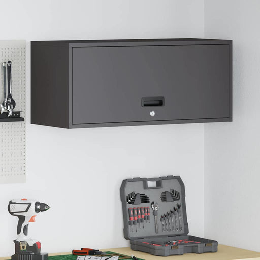 Dulap de perete pentru garaj Negru 80 x 33 x 35 cm - WALTI WALTI