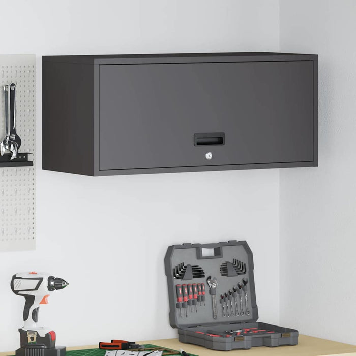 Dulap de perete pentru garaj Negru 80 x 33 x 35 cm - WALTI WALTI