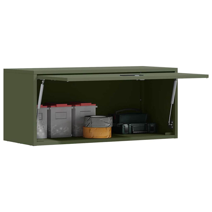 Dulap de perete pentru garaj Olivengrønn 80 x 33 x 35 cm - WALTI WALTI
