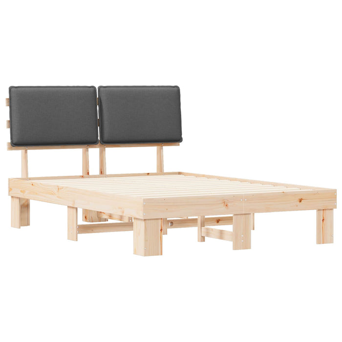 Cadru de pat cu tăblie tapițată Gri închis 160 x 200 cm - WALTI WALTI