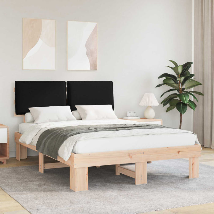 Cadru de pat cu tăblie tapițată cu headboard Negru 160 x 200 cm - WALTI WALTI