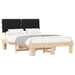 Cadru de pat cu tăblie tapițată cu headboard Negru 160 x 200 cm - WALTI WALTI