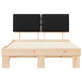 Cadru de pat cu tăblie tapițată cu headboard Negru 160 x 200 cm - WALTI WALTI