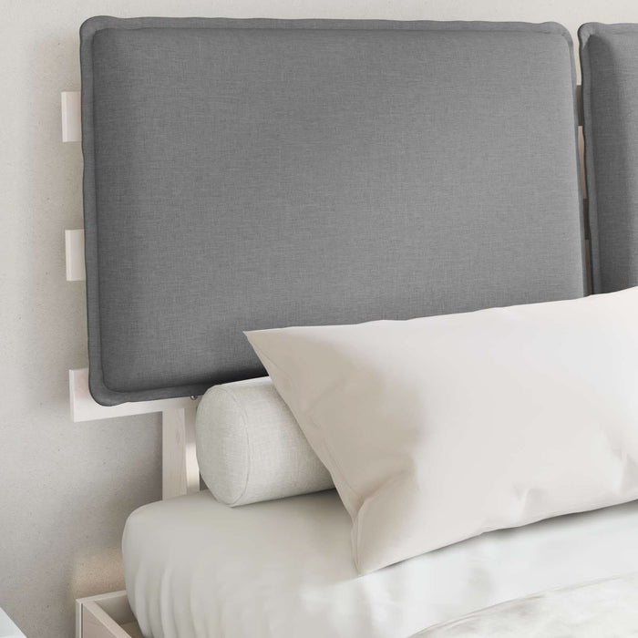 Cadru de pat cu tăblie tapițată Gri deschis 160 x 200 cm - WALTI WALTI
