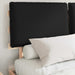 Cadru de pat cu tăblie tapițată cu headboard Negru 150 x 200 cm - WALTI WALTI