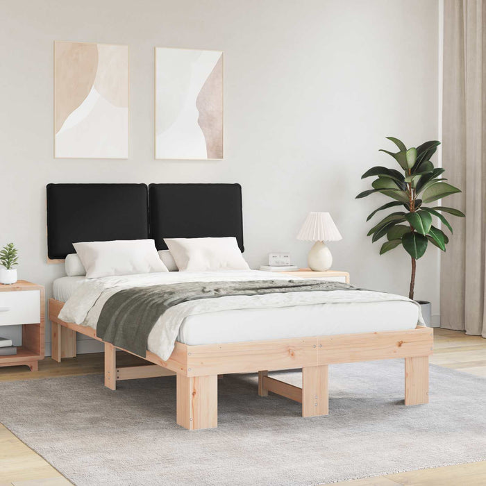Cadru de pat cu tăblie tapițată cu headboard Negru 120 x 200 cm - WALTI WALTI