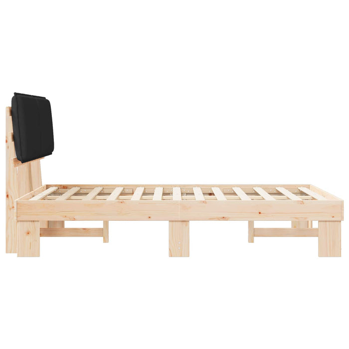Cadru de pat cu tăblie tapițată cu headboard Negru 120 x 200 cm - WALTI WALTI