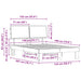 Cadru de pat cu tăblie tapițată cu headboard Negru 140 x 190 cm - WALTI WALTI