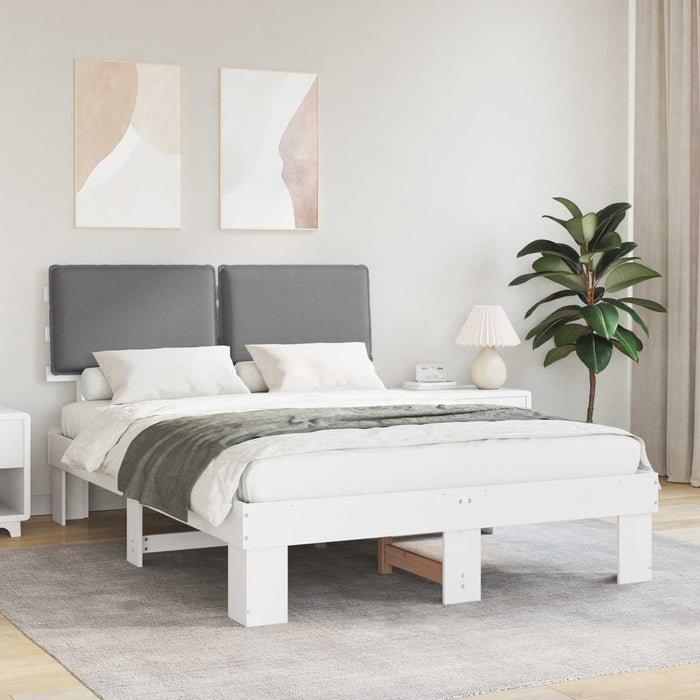 Cadru de pat cu tăblie tapițată Gri deschis 140 x 190 cm - WALTI WALTI