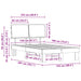 Cadru de pat cu tăblie tapițată Gri închis 120 x 190 cm - WALTI WALTI