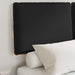 Cadru de pat cu tăblie tapițată cu headboard Negru 120 x 190 cm - WALTI WALTI