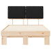 Cadru de pat cu tăblie tapițată cu headboard Negru 120 x 190 cm - WALTI WALTI