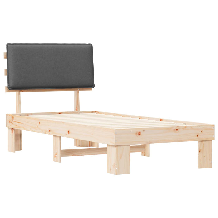 Cadru de pat cu tăblie tapițată Gri închis 80 x 200 cm - WALTI WALTI