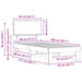 Cadru de pat cu tăblie tapițată Gri închis 80 x 200 cm - WALTI WALTI