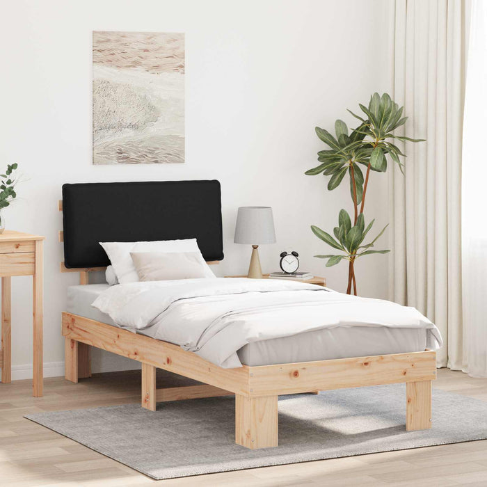 Cadru de pat cu tăblie tapițată cu headboard Negru 80 x 200 cm - WALTI WALTI