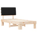 Cadru de pat cu tăblie tapițată cu headboard Negru 80 x 200 cm - WALTI WALTI