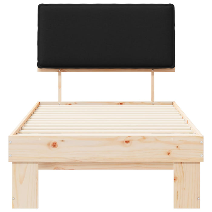Cadru de pat cu tăblie tapițată cu headboard Negru 80 x 200 cm - WALTI WALTI