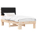 Cadru de pat cu tăblie tapițată cu headboard Negru 90 x 190 cm - WALTI WALTI