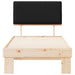 Cadru de pat cu tăblie tapițată cu headboard Negru 90 x 190 cm - WALTI WALTI