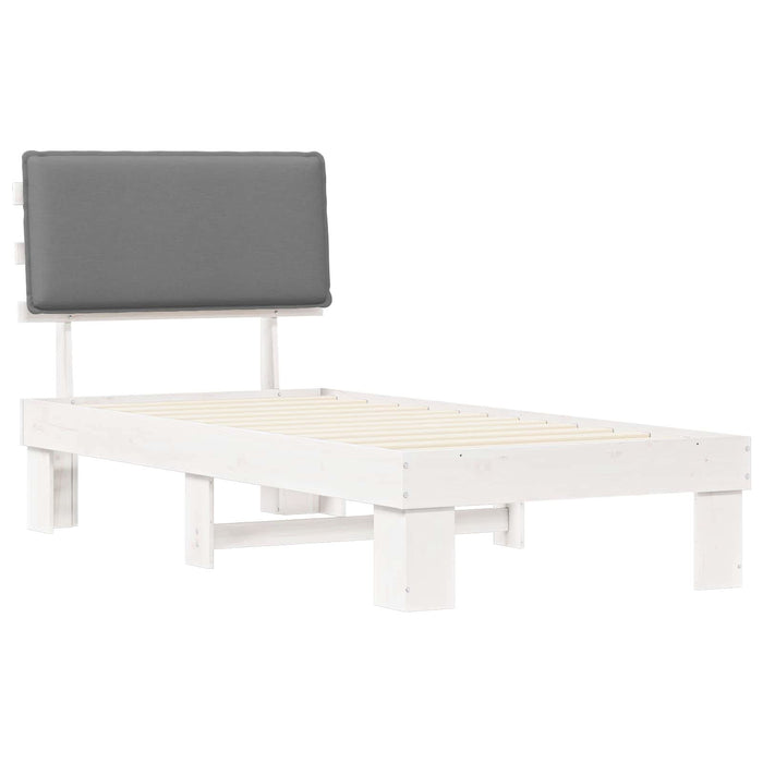 Cadru de pat cu tăblie tapițată Gri deschis 75 x 190 cm - WALTI WALTI