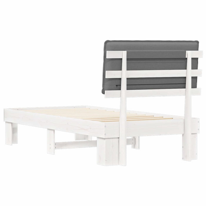 Cadru de pat cu tăblie tapițată Gri deschis 75 x 190 cm - WALTI WALTI