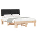 Cadru de pat cu tăblie tapițată cu headboard Negru 160 x 200 cm - WALTI WALTI
