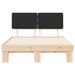 Cadru de pat cu tăblie tapițată cu headboard Negru 160 x 200 cm - WALTI WALTI