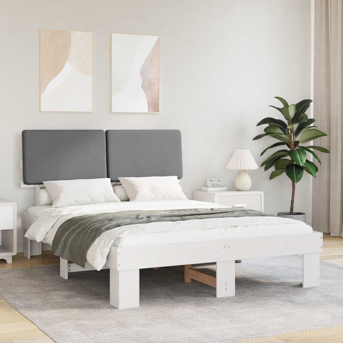 Cadru de pat cu tăblie tapițată Gri deschis 150 x 200 cm - WALTI WALTI