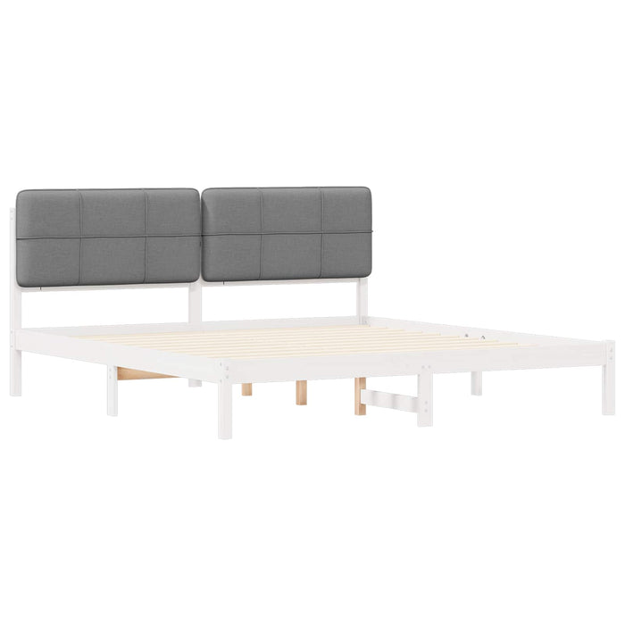Cadru de pat cu tăblie tapițată Gri închis 120 x 200 cm - WALTI WALTI