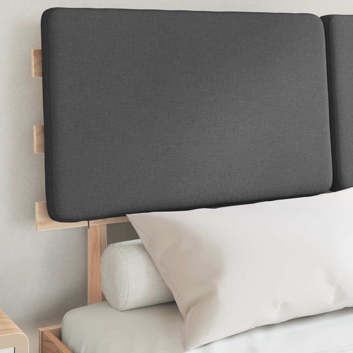 Cadru de pat cu tăblie tapițată Gri închis 135 x 190 cm - WALTI WALTI