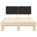 Cadru de pat cu tăblie tapițată cu headboard Negru 135 x 190 cm - WALTI WALTI