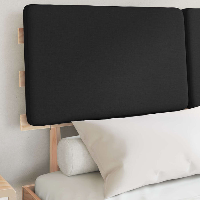Cadru de pat cu tăblie tapițată cu headboard Negru 120 x 190 cm - WALTI WALTI