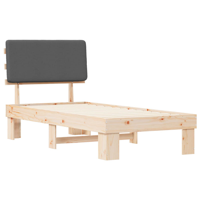 Cadru de pat cu tăblie tapițată Gri închis 100 x 200 cm - WALTI WALTI